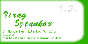 virag sztankov business card